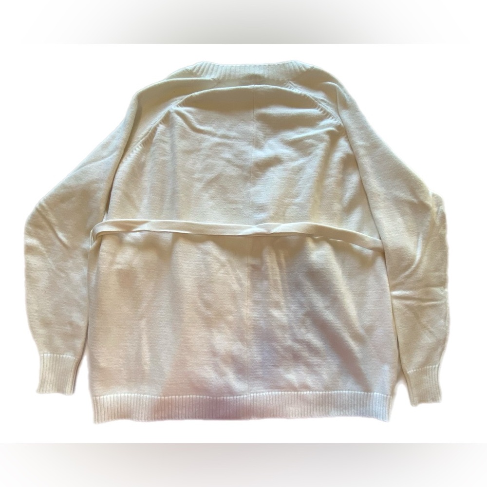We Wore What Belted Summer Yarn Cardigan XS/ S Cream - Picture 8 of 14